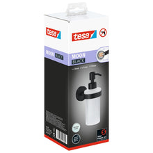 tesa MOON BLACK Wandseifenspender, schwarz matt, inkl. Klebelösung