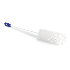 Die Nölle Profi Brush Flaschenbürste (Ø 58 mm, 500 mm) von Nölle Profi Brush Bürsten- & Pinseltechnik e.K. zeichnet sich durch einen reinen Borstekopf, einen gedrehten Drahtstiel und einen blauen Kunststoffgriff aus, der auf einem schlichten weißen Hintergrund abgebildet ist.