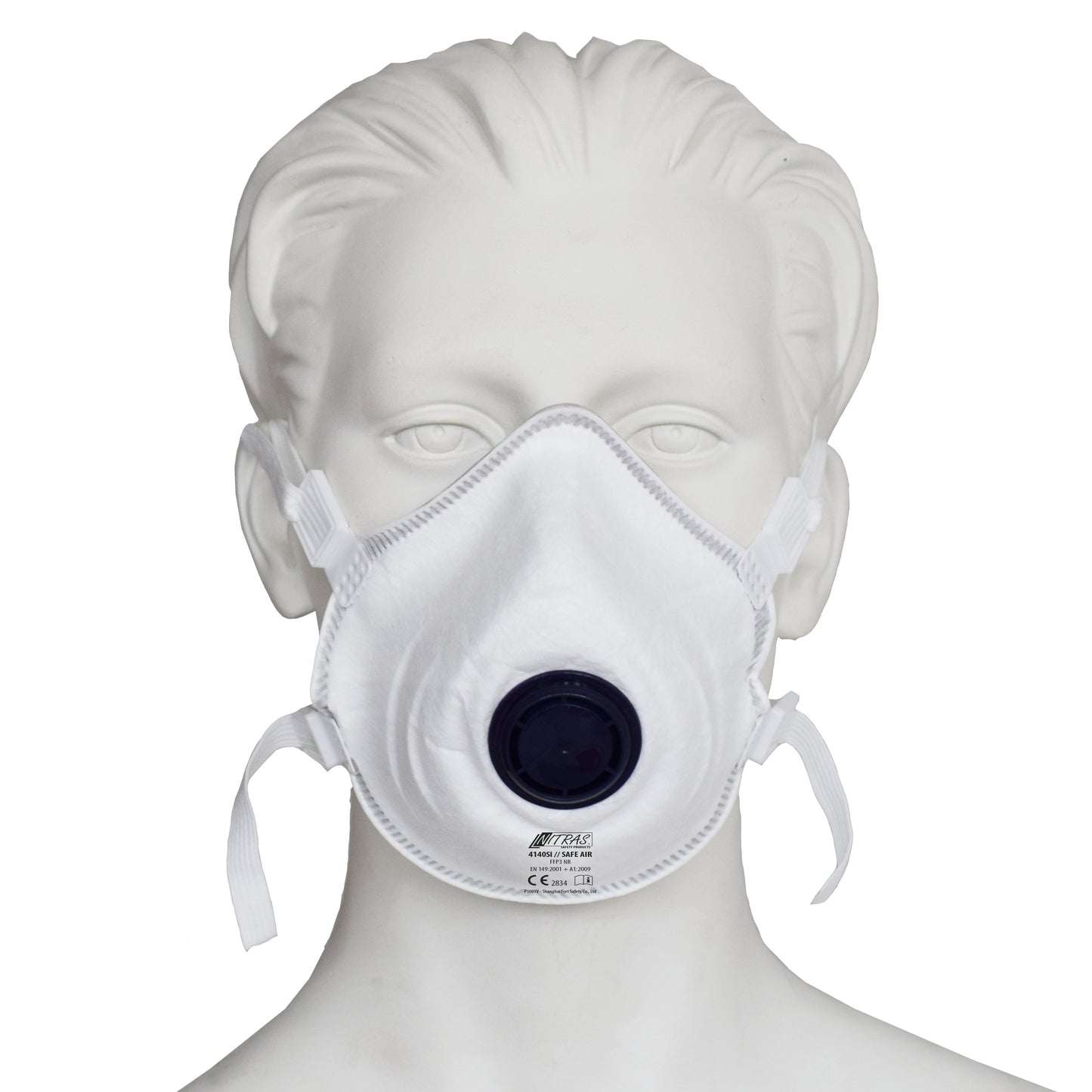 NITRAS SAFE AIR, masque respiratoire, FFP3 NR, avec valve, blanc, EN 149, boîte de 10 pièces | Paquet (10 pièces)