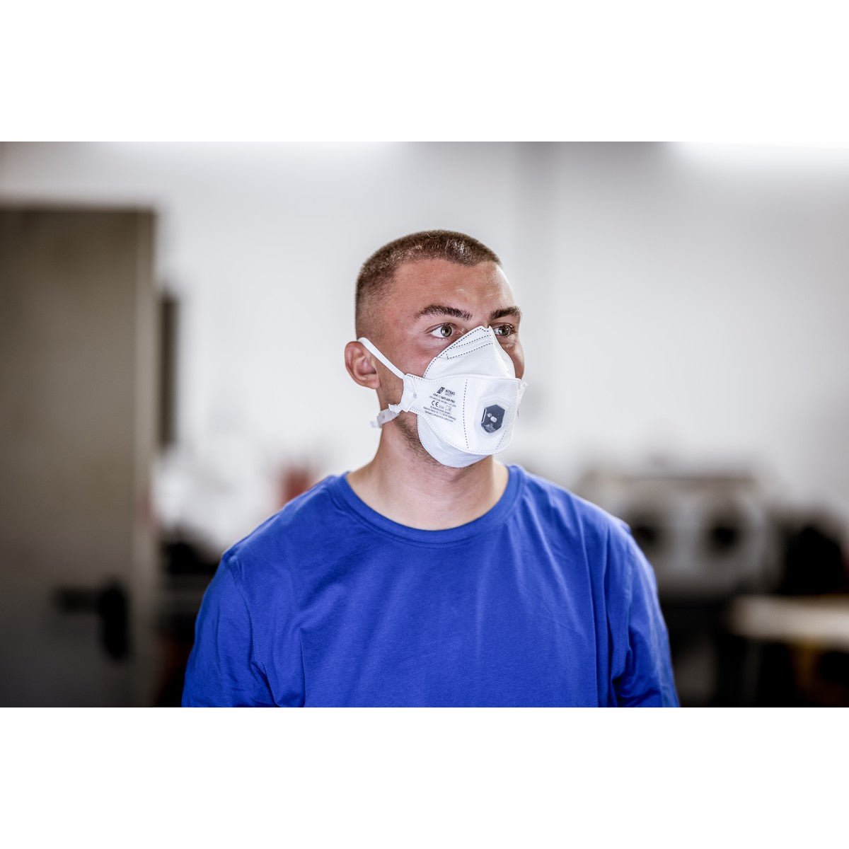 NITRAS SAFE AIR PRO, masque respiratoire, blanc, EN 149, boîte de 15 pièces qualité premium | Paquet (15 pièces)