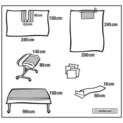 Hartmann Foliodrape Protect Basis-Set II Krepp steril | Packung (8 Stück)