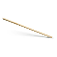 Un manche d'outil en bois dur Nölle Profi Brush (140 cm, Ø 28 mm, embout conique) de la société Nölle Profi Brush Bürsten- & Pinseltechnik e.K. est représenté en position oblique sur un fond blanc et présente une extrémité légèrement pointue.