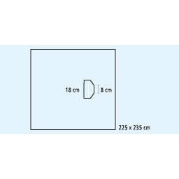 Hartmann Foliodrape PP HNO/MKG Abdecktuch selbstklebend 225x235 cm | Packung (8 Stück)