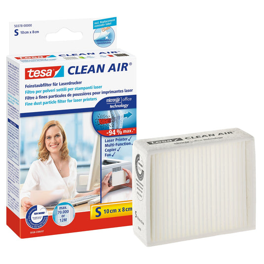Filtre à particules fines tesa Clean Air pour imprimantes laser, blanc