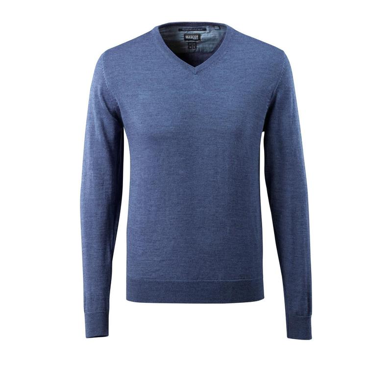 Strickpullover V-Ausschnitt, Merinowolle Strickpullover