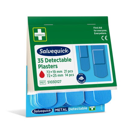 Pansements bleus détectables, 35 pièces/mine  | Boîte (35 pièces)
