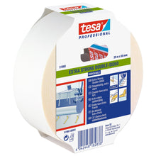 tesa Professional 51960 Profi-Verlegeband, ablösbar, weiß-transluzent, 25 m x 50 mm