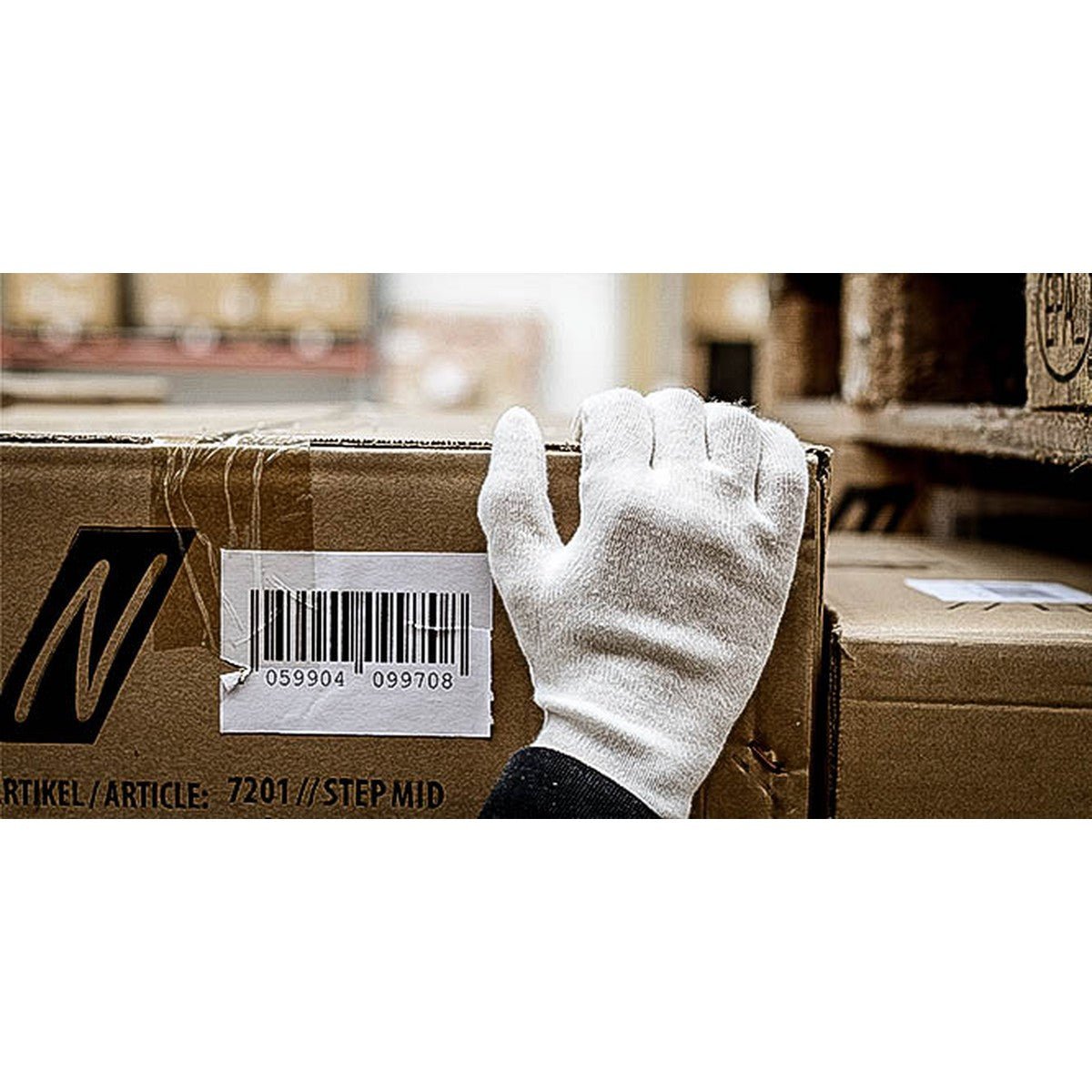 NITRAS Baumwoll-Trikot-Handschuhe, naturfarben Baumwoll-Trikot, Größe 8 | Packung (12 Paare)