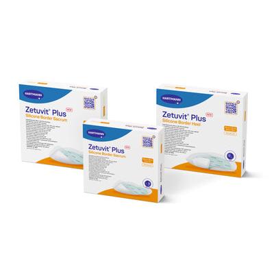Hartmann Zetuvit Plus Silicone Border Wundauflage 8x8 cm | Packung (10 Stück)