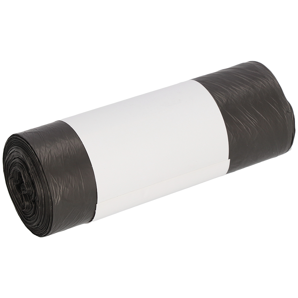 Eine Rolle DEISS Müllbeutel 490x600 mm aus HDPE 30 l von EMIL DEISS KG (GmbH + Co.) mit einem schlichten weißen Etikett in der Mitte, abgebildet auf weißem Hintergrund.