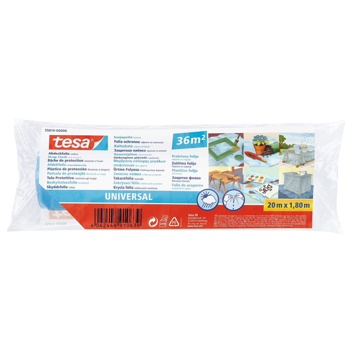 tesa Abdeckfolie Universal 20 m x 1,8 m