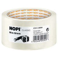 tesa NOPI Packband, 66 m x 50 mm, Classic transparent