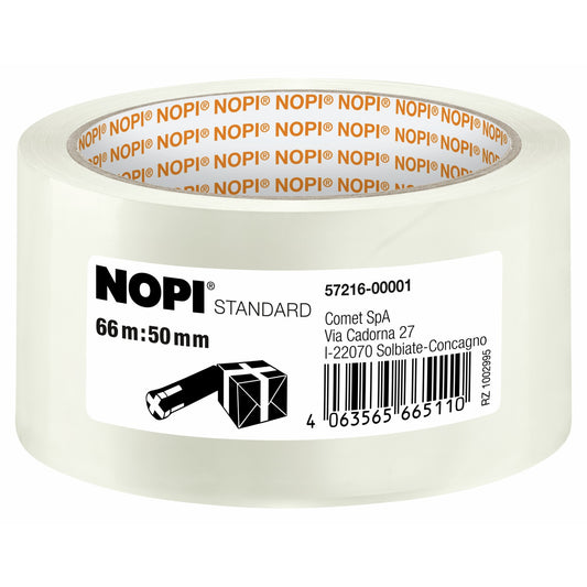 tesa NOPI STANDARD, 66 m x 50 mm, transparent