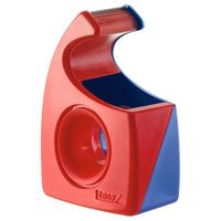 tesa 57443 Easy Cut Handabroller, leer, für Rollen bis 10m x 19mm, rot-blau