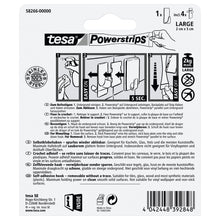 tesa Powerstrips Haken L Metall Eckig, weiß