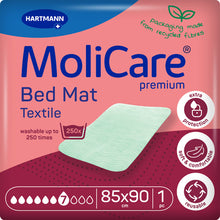 Article discontinué : MoliCare Pr Bed Mat Tex 7T Flü 75x85 avec ailes | Paquet (10 pièces)