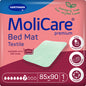 Article discontinué : MoliCare Pr Bed Mat Tex 7T Flü 75x85 avec ailes | Paquet (10 pièces)