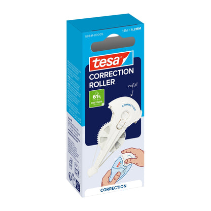 tesa CORRECTION ROLLER, weiß, Nachfüllung, 14 m x 4,2 mm