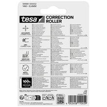 tesa CORRECTION ROLLER, weiß, Nachfüllung, ecoLogo, 14 m x 8,4 mm