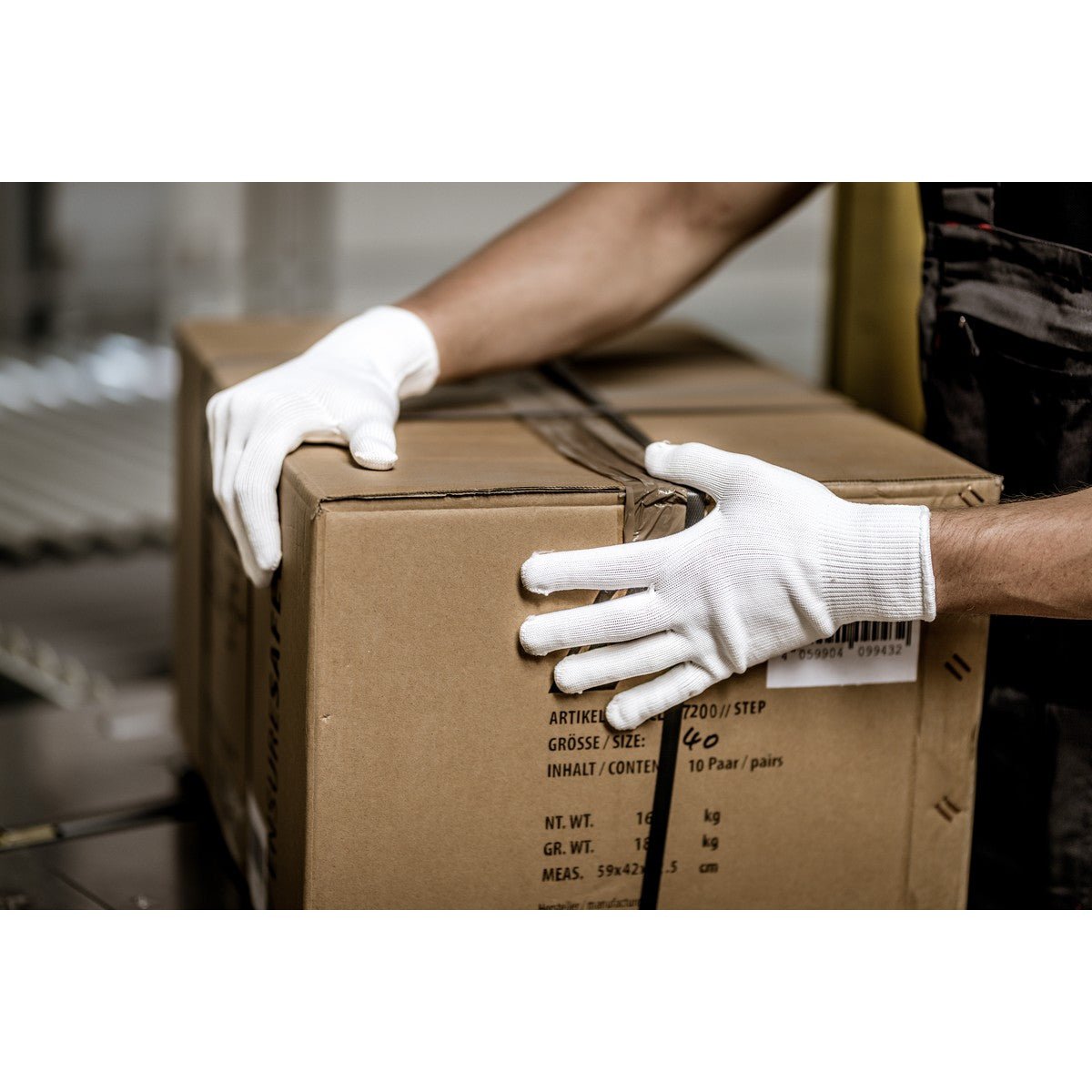 Gants tricotés NITRAS, blancs