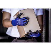 NITRAS SKIN, Nylonhandschuhe, blau / schwarz