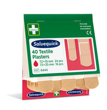 Fin de série : Kit de recharge de pansements Salvequick® de Holthaus Medical, réf. 6444, emballage de protection, 2 tailles | Boîte (40 pièces)