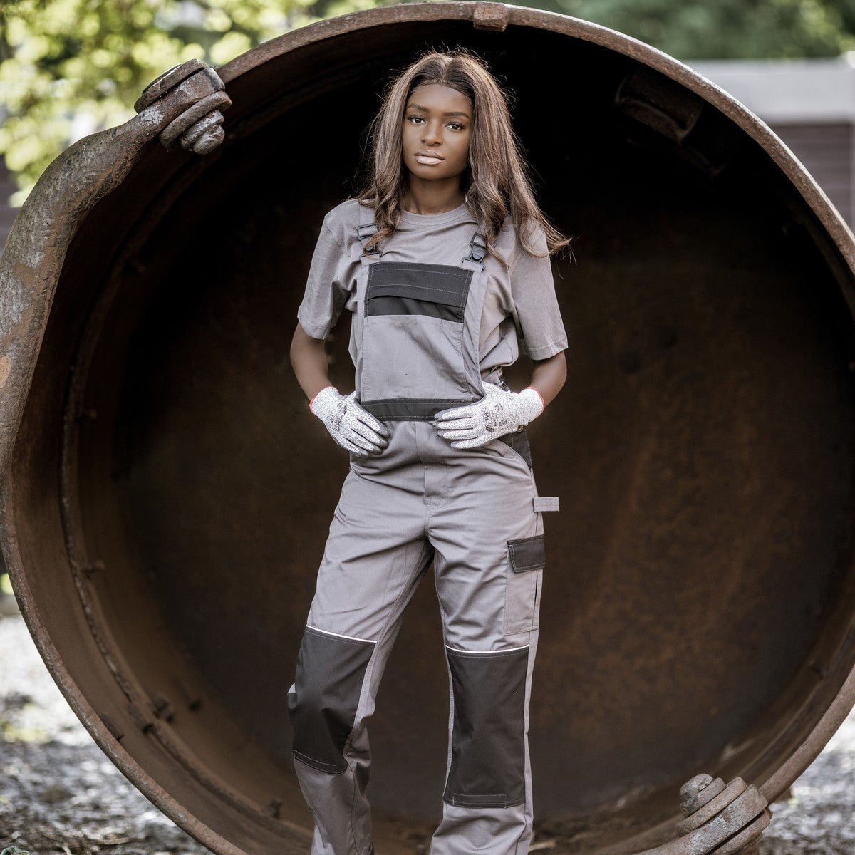 NITRAS MOTION TEX LIGHT, salopette, gris/noir