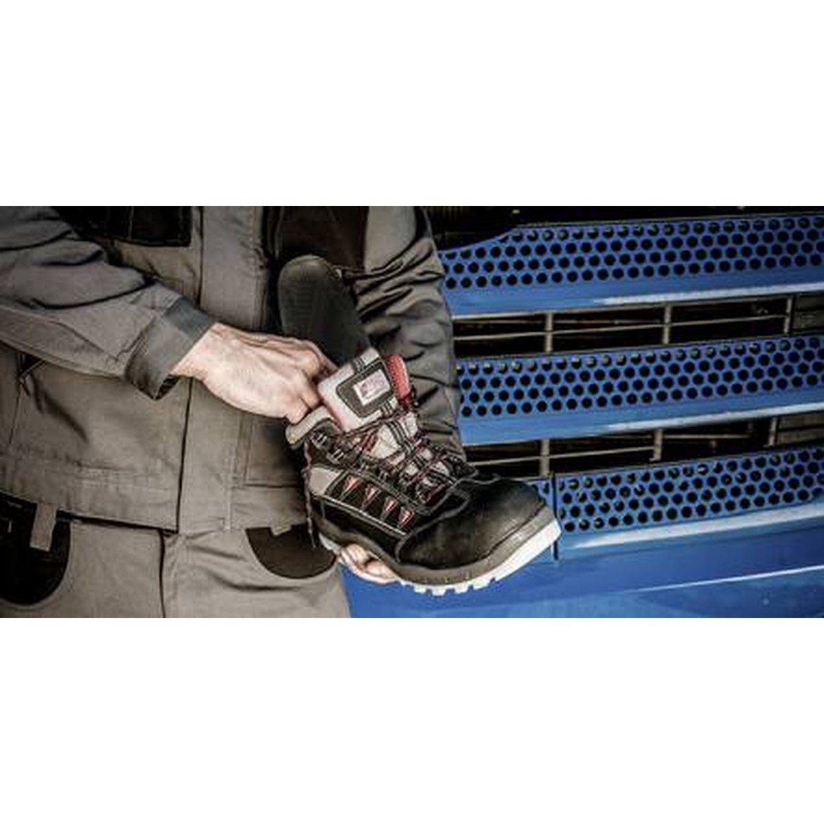 NITRAS ERGO STEP HIGH, semelle semi-orthopédique, noir/jaune