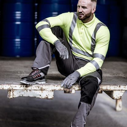 NITRAS MOTION TEX VIZ, Warn-Langarm-Poloshirt