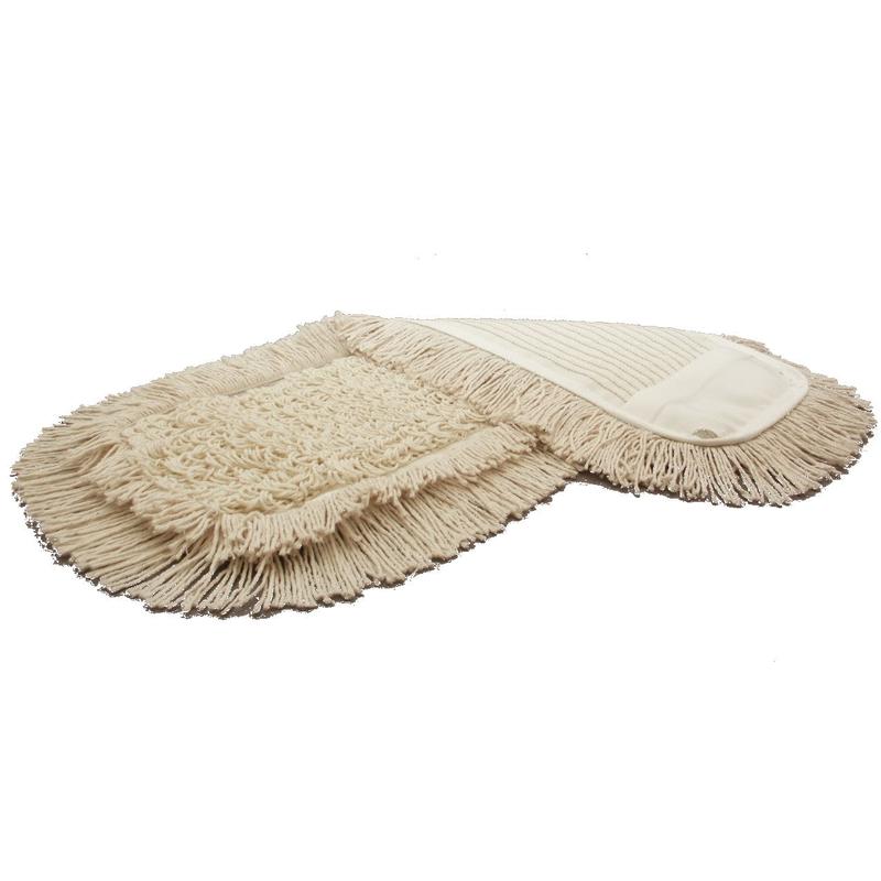 Le TASKI Multi Mop Special (5 pièces) de Diversey Deutschland GmbH & Co. OHG est une vadrouille de nettoyage beige et rectangulaire avec bordure à franges - idéale pour le nettoyage professionnel des sols.