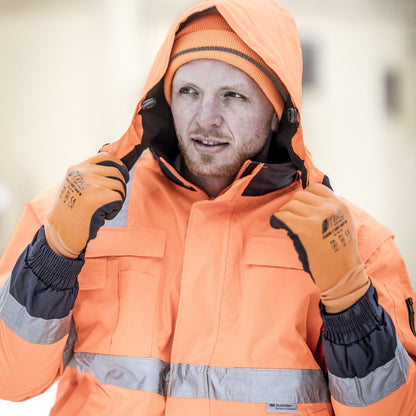 NITRAS abnehmbare Winterkapuze, neonorange, OEKO-TEX  Polyester: 100% | Packung (1 Stück)