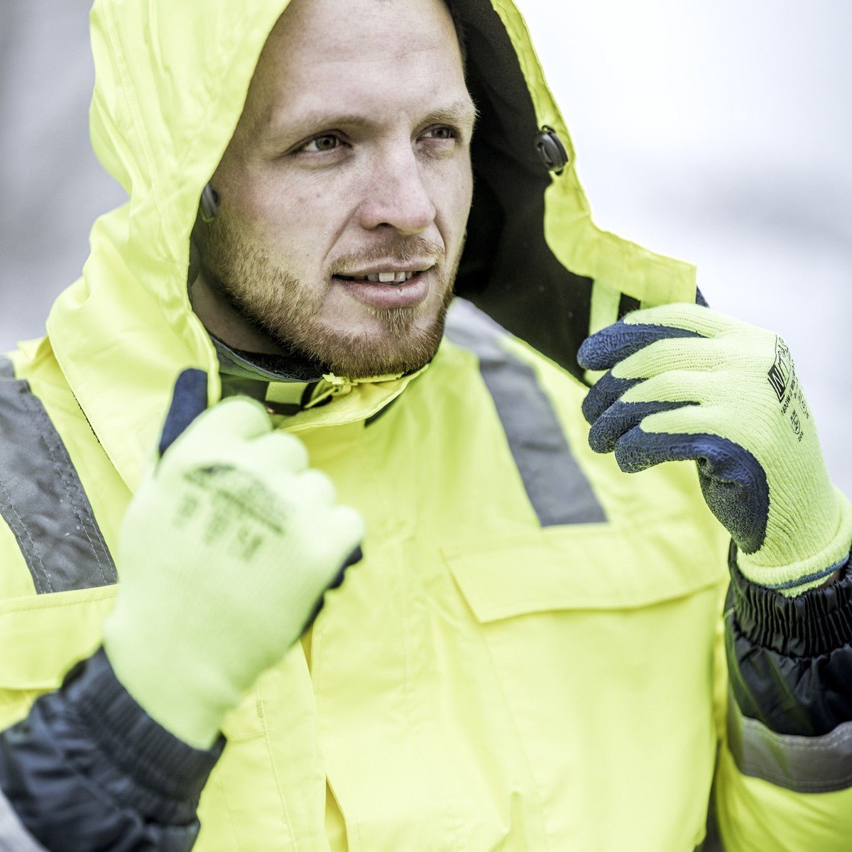 NITRAS abnehmbare Winterkapuze, neongelb, OEKO-TEX  Polyester: 100% | Packung (1 Stück)