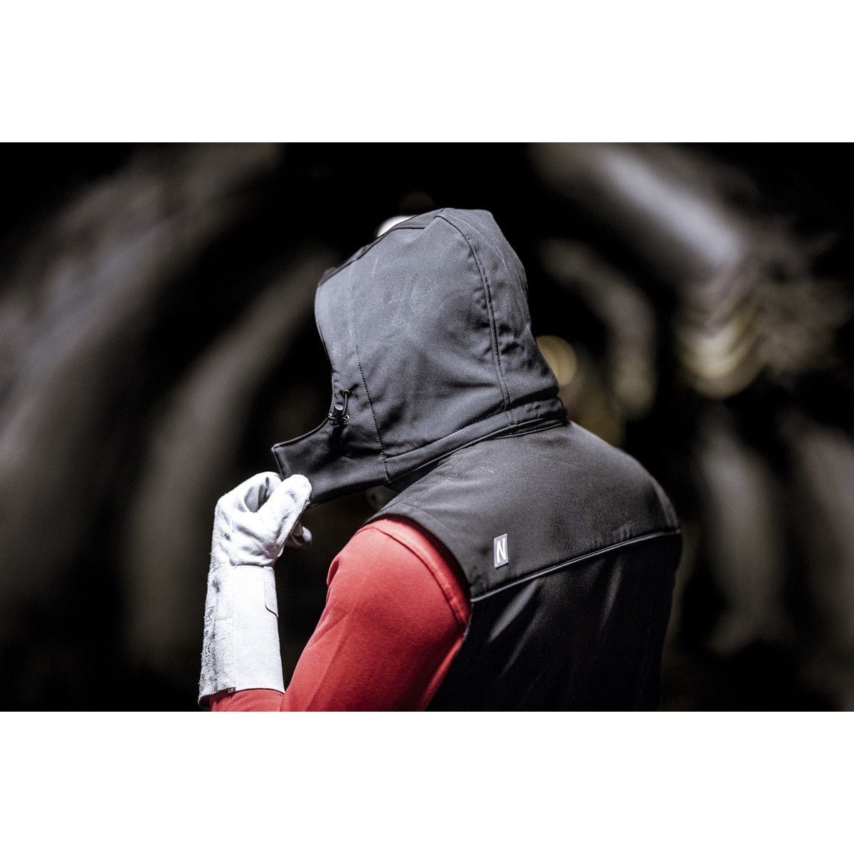 Capuche amovible NITRAS, noir, polyester OEKO-TEX : 94% ; Élasthanne : 6% | Paquet (1 pièce)