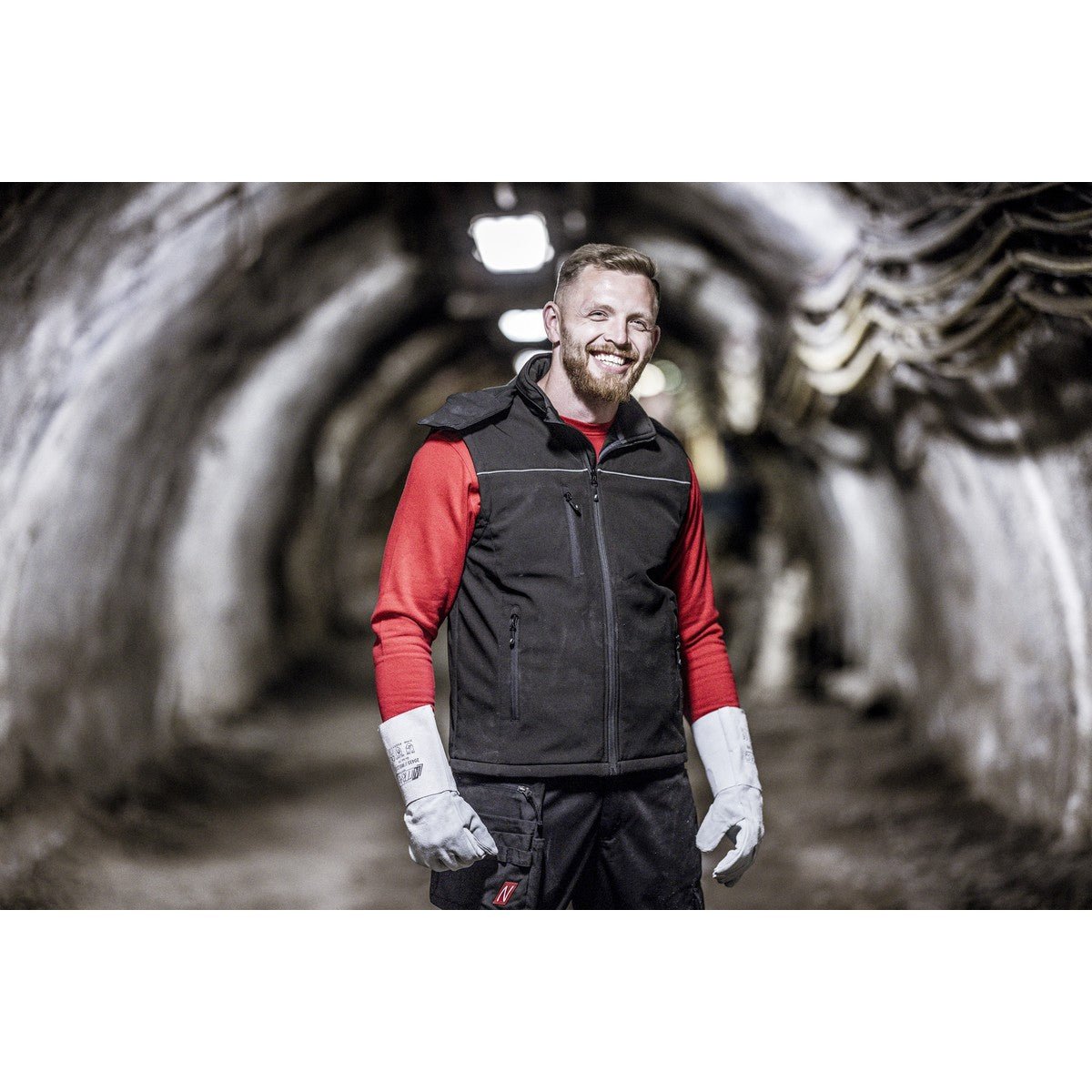 NITRAS MOTION TEX LIGHT, Softshellweste, schwarz