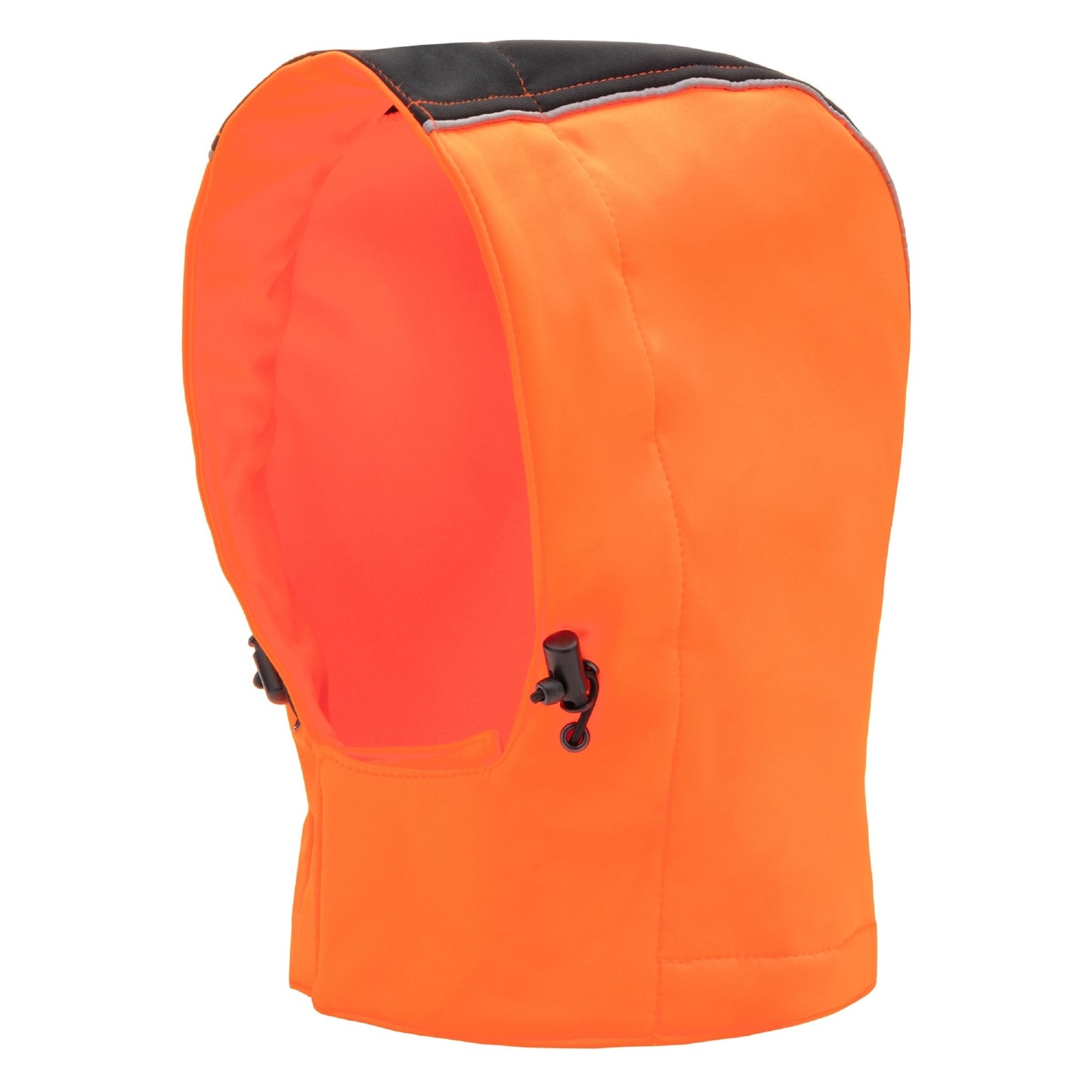 Capuche amovible NITRAS, orange fluo/noir, polyester OEKO-TEX : 100% | Paquet (1 pièce)