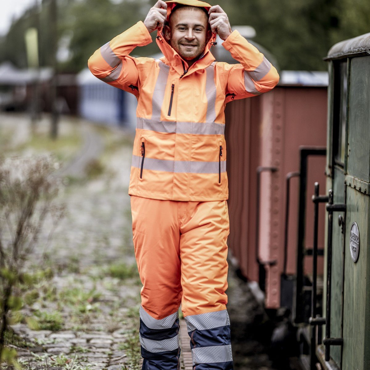 NITRAS MOTION TEX VIZ PLUS, Warn-Regenjacke