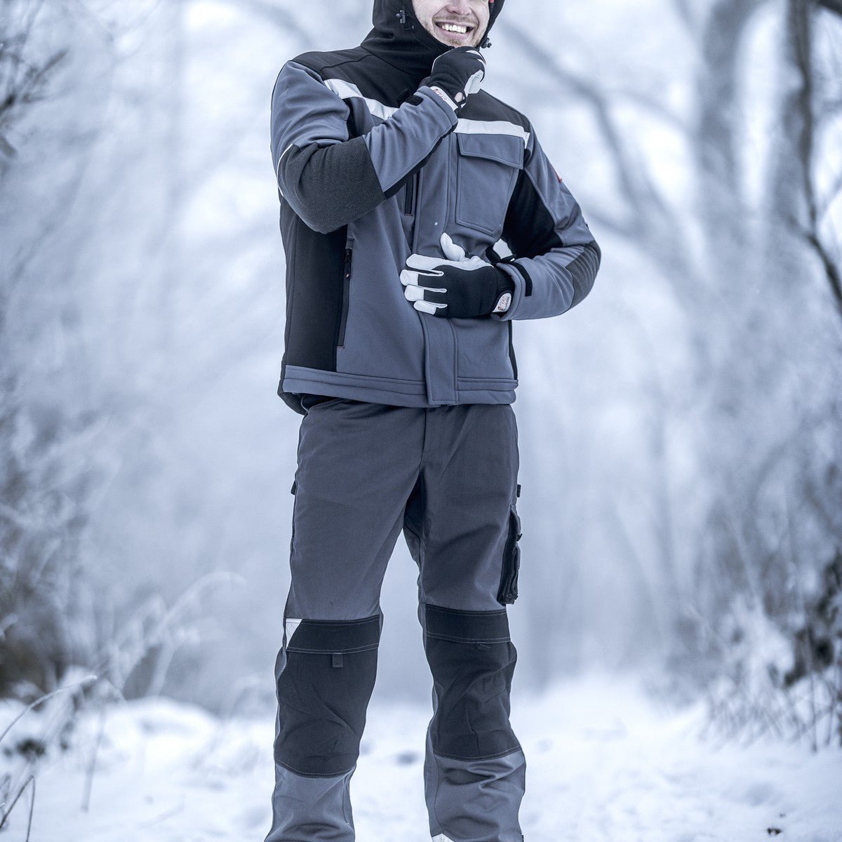 NITRAS MOTION TEX PLUS, Winterjacke, grau / schwarz
