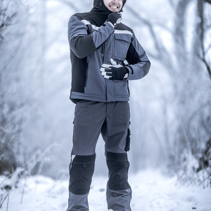 NITRAS MOTION TEX PLUS, Winterjacke, grau / schwarz