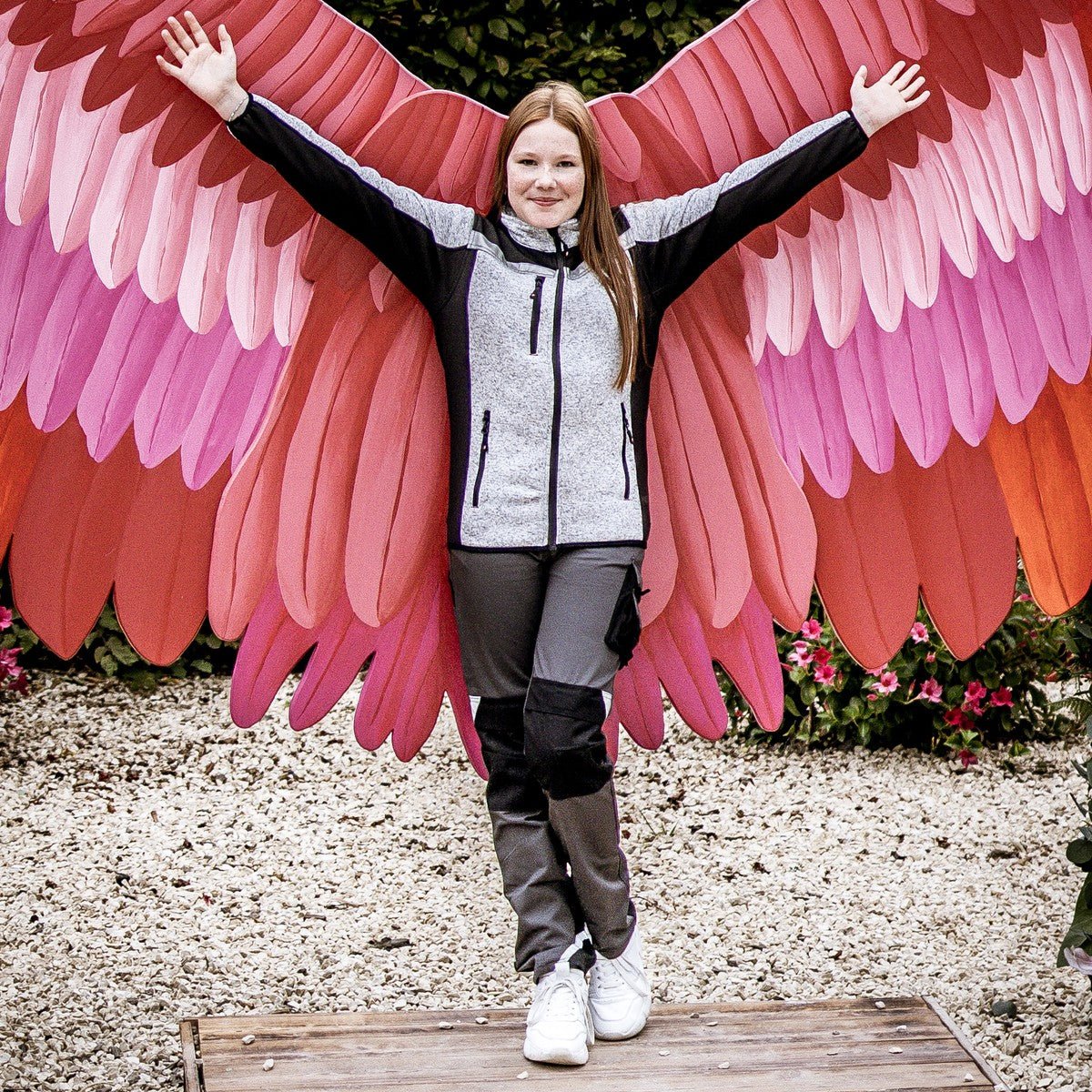 NITRAS MOTION TEX KIDS, veste softshell tricotée, gris clair / noir