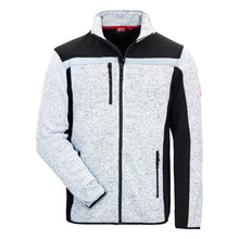 NITRAS MOTION TEX PLUS, Strick-Softshelljacke, hellgrau / schwarz