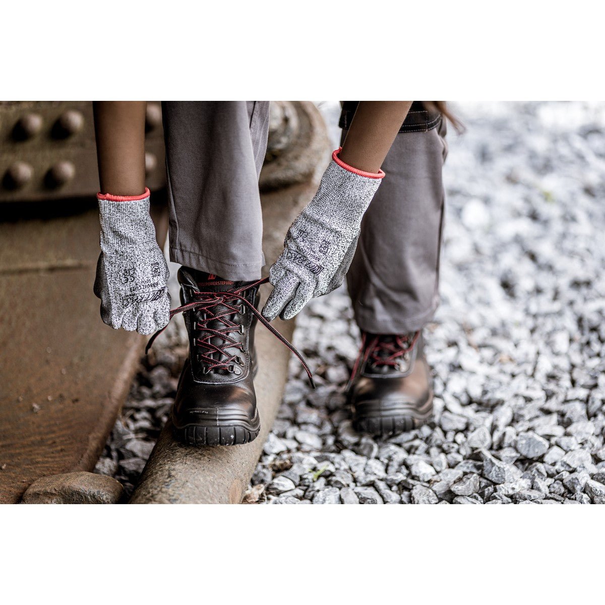 NITRAS CUT B, Schnittschutzhandschuhe, grau / schwarz