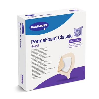Hartmann PermaFoam Classic Sacrum Wundauflage 22,5x22,5 cm | Packung (10 Stück)