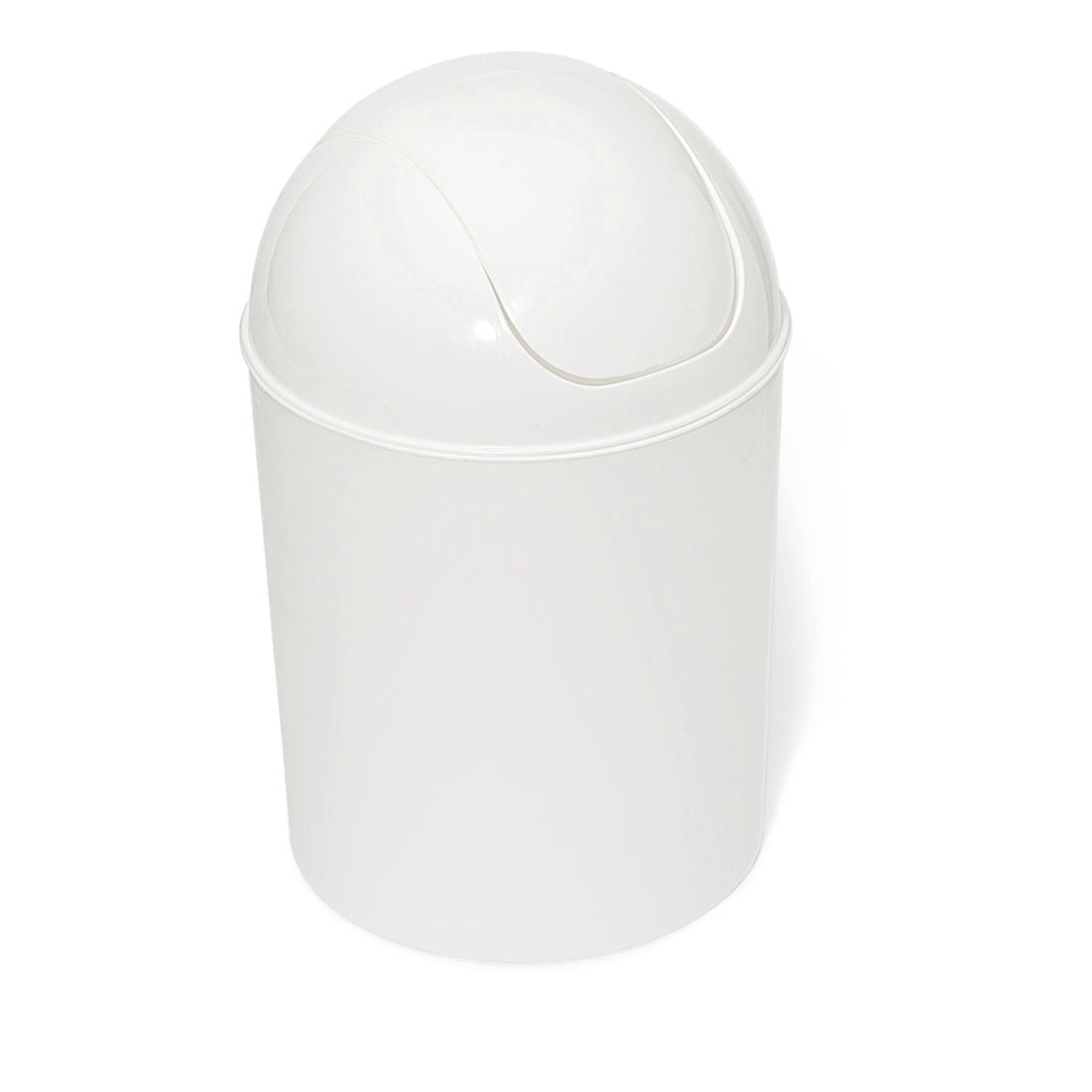 Ein Nölle Profi Brush Schwingdeckeleimer weiß der Marke Nölle Profi Brush Bürsten- & Pinseltechnik e.K. mit rundem Schwenkdeckel ist zur Abfallentsorgung vor schlichtem weißen Hintergrund abgebildet.