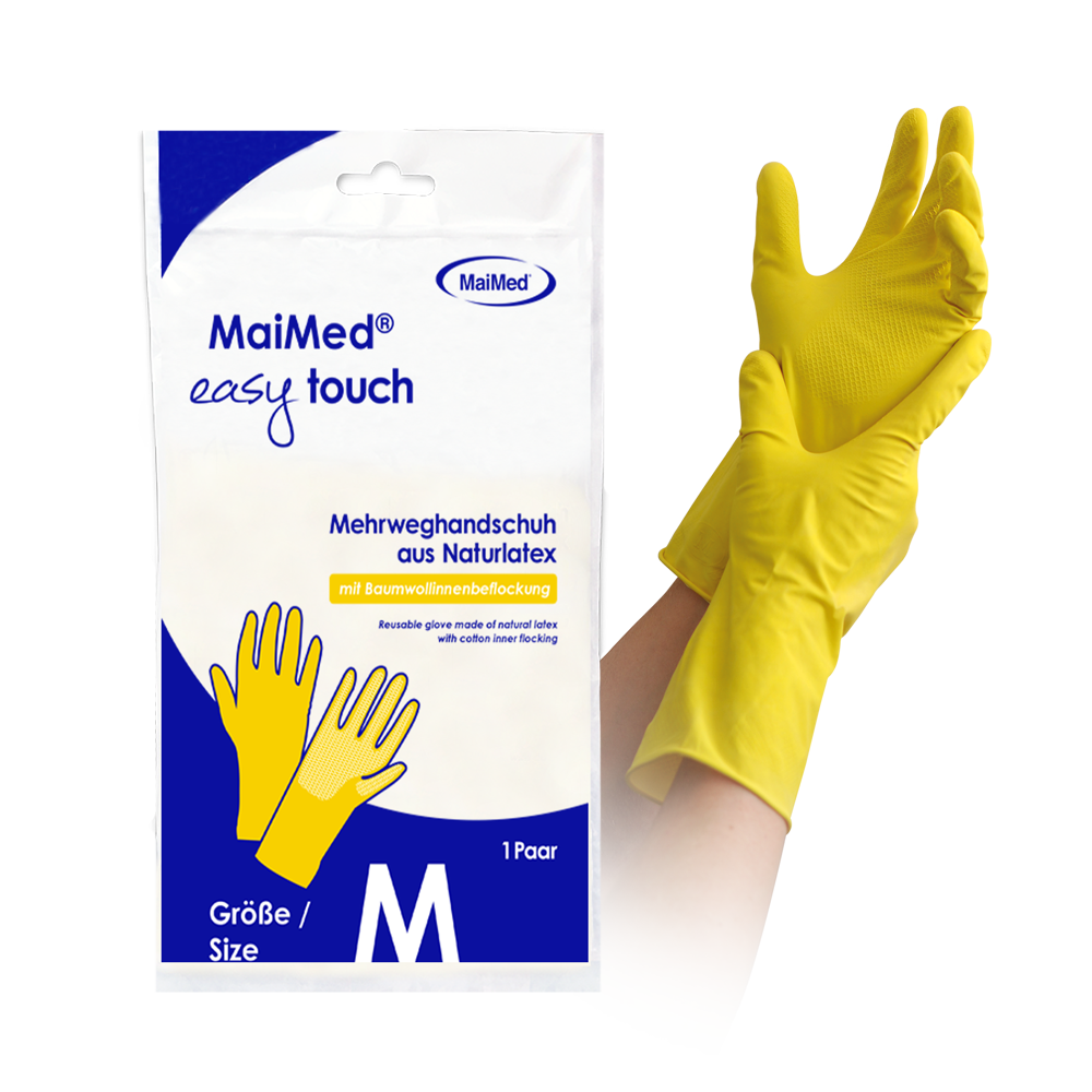 Gants de ménage MaiMed easy touch, jaunes