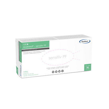 Gants d'examen en latex sensibles MaiMed, non stériles, non poudrés, 100 pièces/boîte