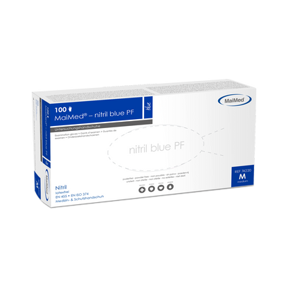 MaiMed-nitril blue PF Blau, unsteril, puderf. Latexfreie-Handschuhe zu 100 St./Box