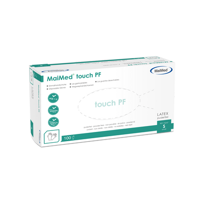 MaiMed touch PF Einmal-Latexhandschuhe, puderfrei, 100 St./Box