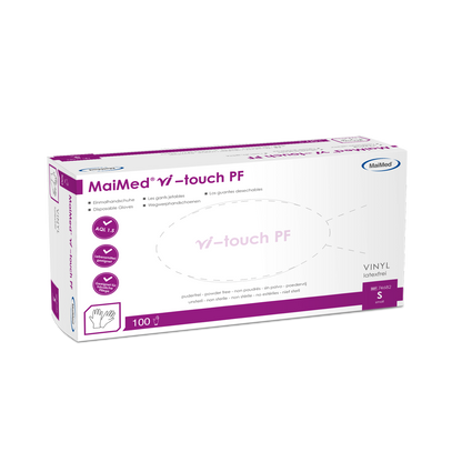 MaiMed vi-touch Einmal-Vinylhandschuhe, puderfrei, 100 St./Box