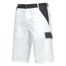 NITRAS MOTION TEX LIGHT, pantalon de travail, court, blanc / gris