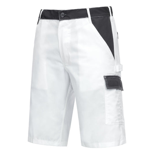 NITRAS MOTION TEX LIGHT, pantalon de travail, court, blanc / gris